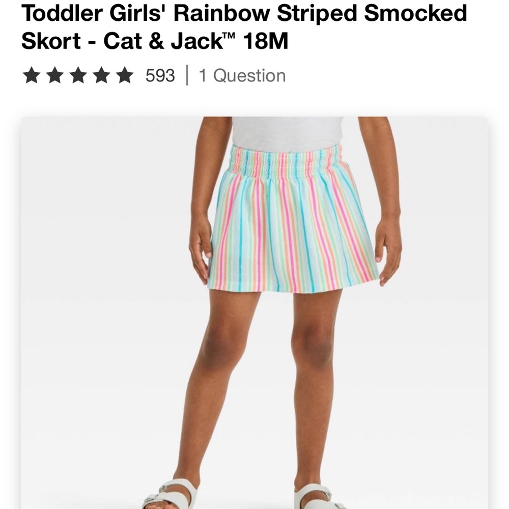Cat & Jack, Old Navy, Nike Kids Multicolor Shorts/Skort Bundle - Picture 3 of 7